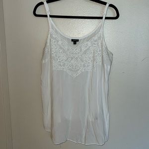 Torrid Embroidered Cami WHITE Size 00